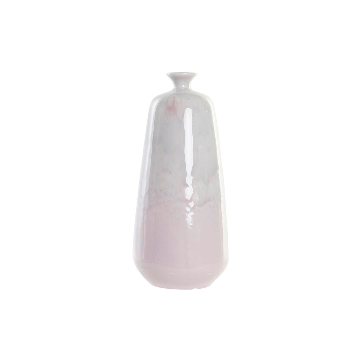 Vase DKD Home Decor Ceramic Pink Green Bicoloured Modern (15 x 15 x 32 cm)