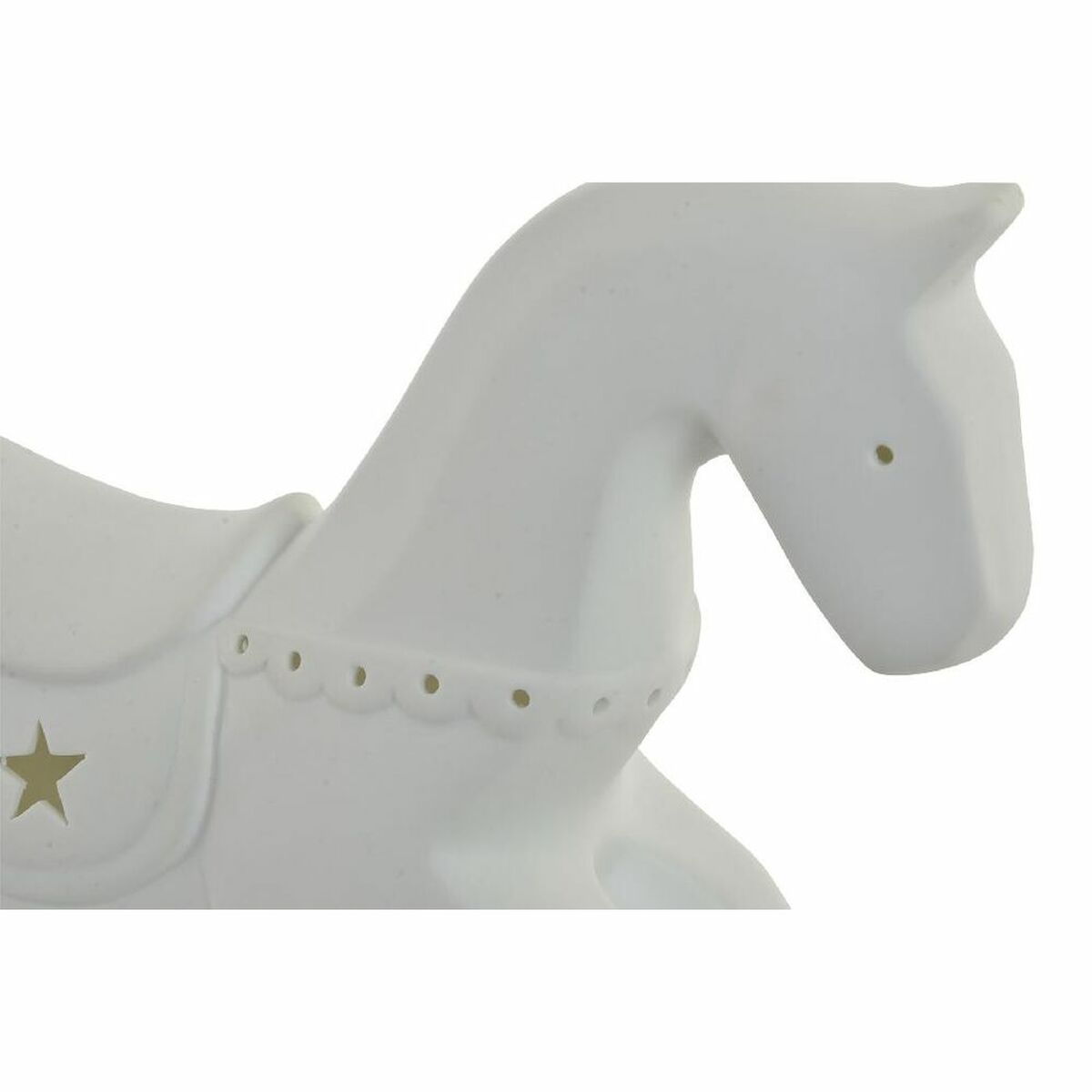 Desk lamp DKD Home Decor White Porcelain 25W 220 V LED Horse (25 x 10 x 23 cm)