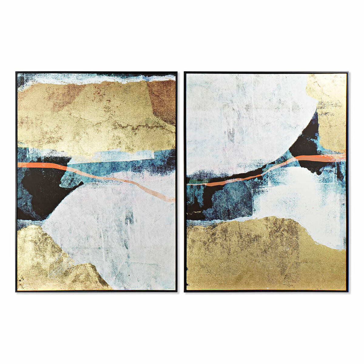 Painting DKD Home Decor Abstract (103,5 x 4,5 x 143 cm) (2 Units)