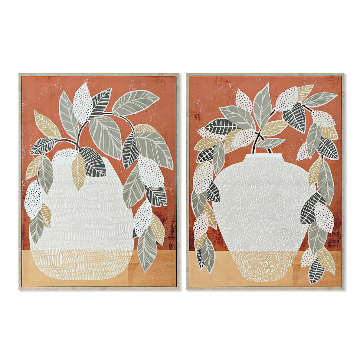 Painting DKD Home Decor Vase (52 x 2,7 x 72 cm) (2 Units)