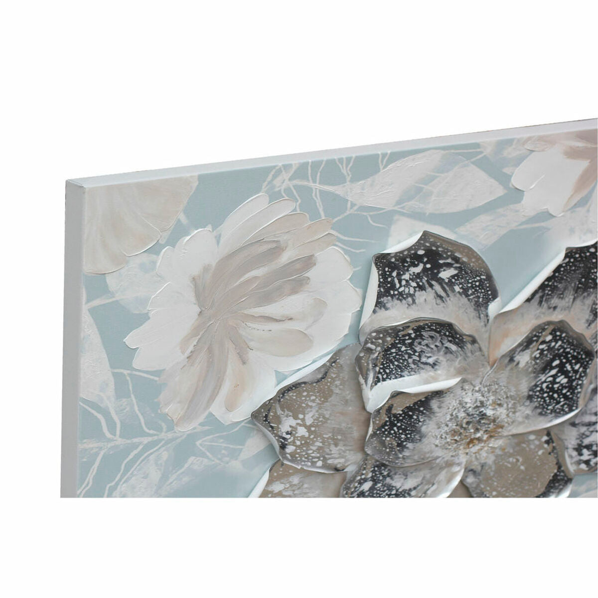 Painting DKD Home Decor S3018031 Flowers (80 x 2,8 x 80 cm) (4 Units)