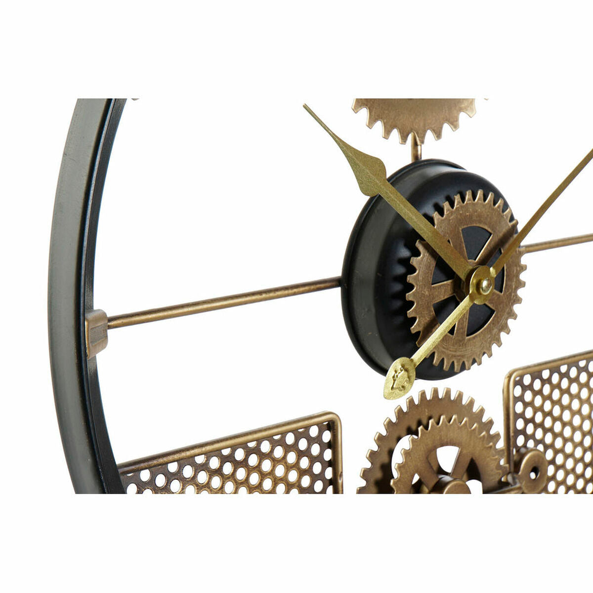 Wall Clock DKD Home Decor Silver Golden Iron Gears (40 x 5.5 x 40 cm) (2 pcs)