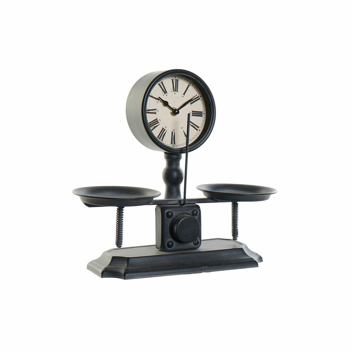 Table clock DKD Home Decor Crystal Black Iron (34 x 13 x 30.5 cm)