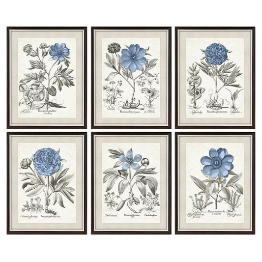 Painting DKD Home Decor Flowers Modern (6 Units) (50 x 2 x 65 cm)