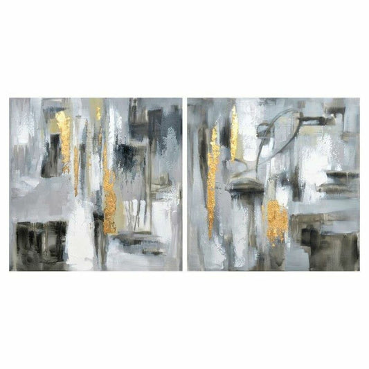 Painting DKD Home Decor S3018266 Abstract (80 x 3 x 80 cm) (2 Units)