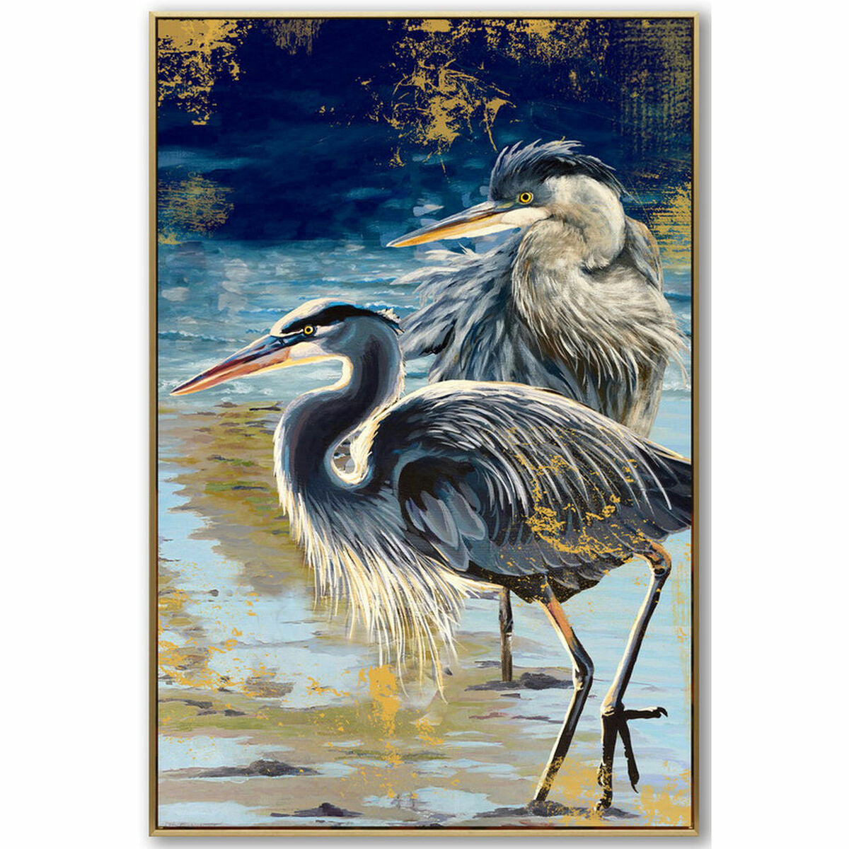 Painting DKD Home Decor Oriental Heron (63 x 3,5 x 93 cm) (2 Units)