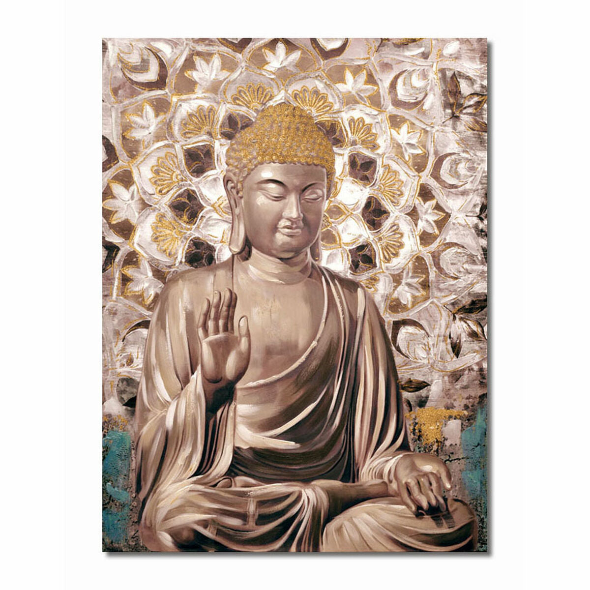 Painting DKD Home Decor S3018278 Buddha Oriental (90 x 3 x 120 cm) (2 Units)