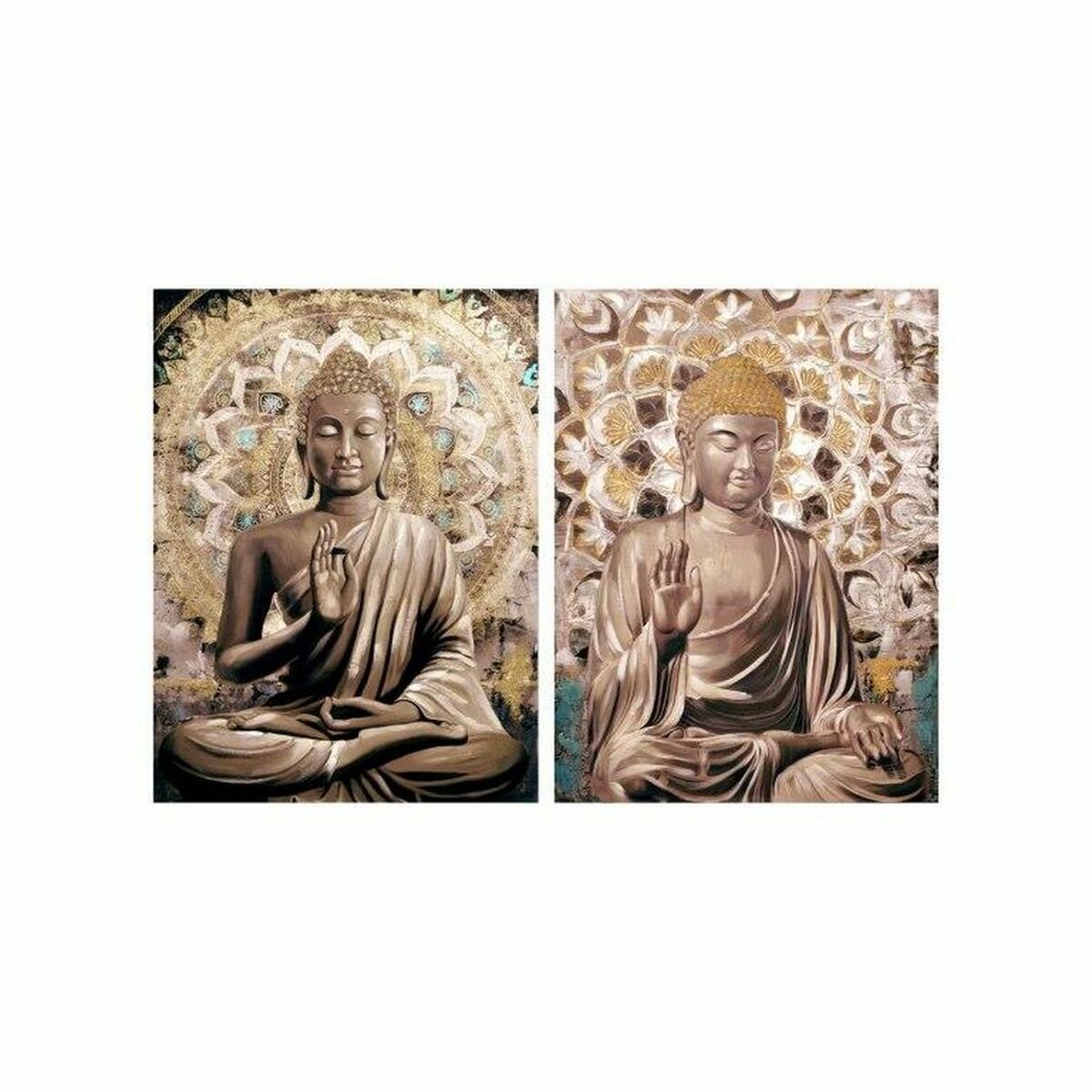 Painting DKD Home Decor S3018278 Buddha Oriental (90 x 3 x 120 cm) (2 Units)