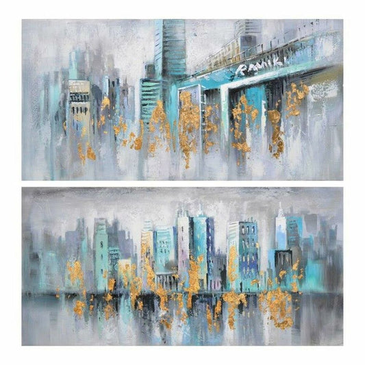 Painting DKD Home Decor S3018295 City (120 x 3 x 60 cm) (2 Units)