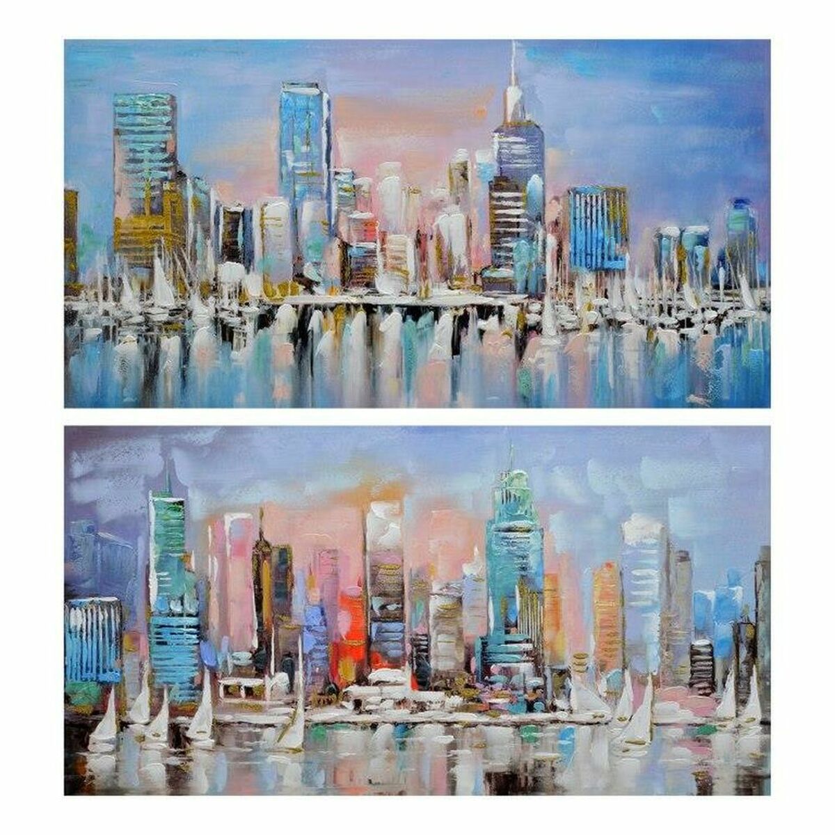 Painting DKD Home Decor S3018297 City (120 x 3 x 60 cm) (2 Units)