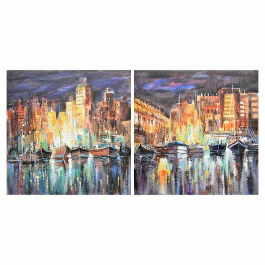 Painting DKD Home Decor S3018298 City (80 x 3 x 80 cm) (2 Units)