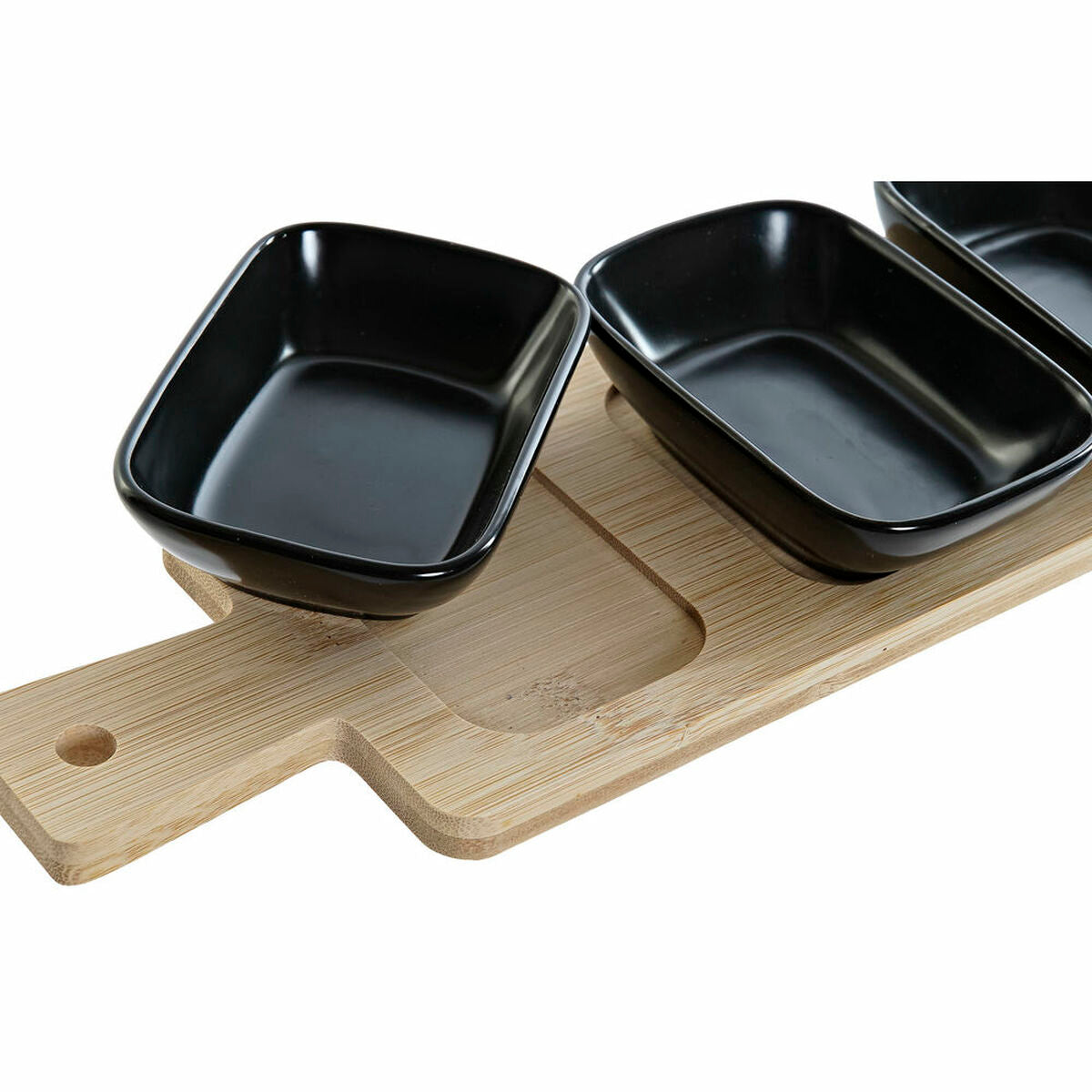 Appetizer Set DKD Home Decor Bamboo Stoneware (28 x 10 x 1 cm) (4 pcs)