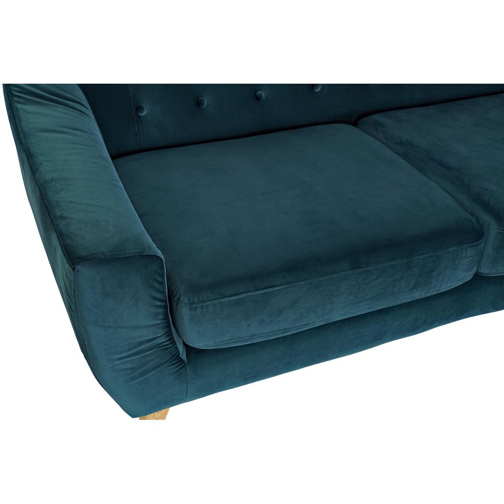 Chaise Longue Sofa DKD Home Decor Turquoise Polyester Rubber wood (230 x 144 x 84 cm)