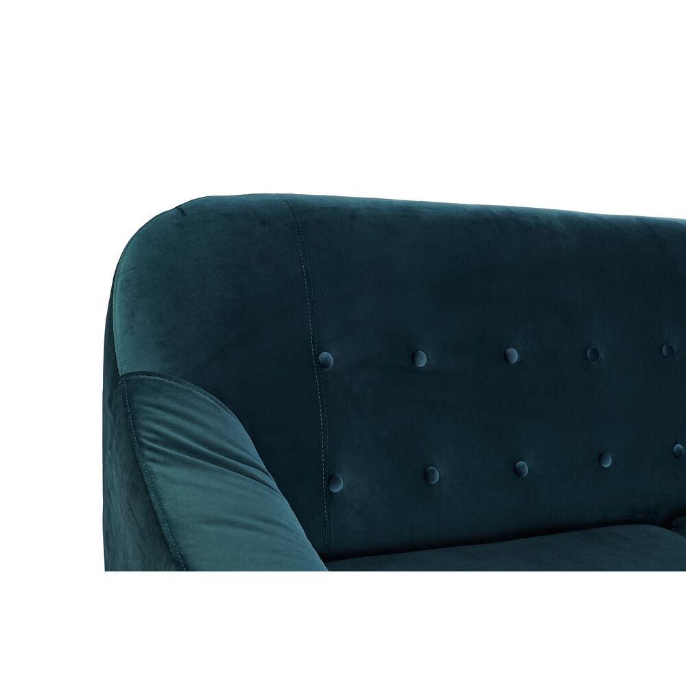 Chaise Longue Sofa DKD Home Decor Turquoise Polyester Rubber wood (230 x 144 x 84 cm)