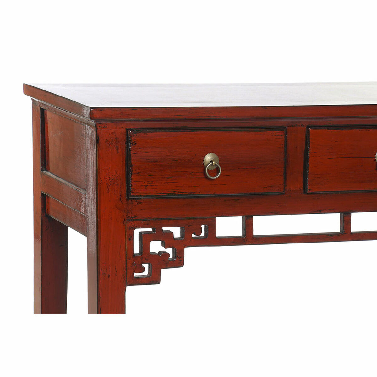 Console DKD Home Decor Red Metal Elm wood (113 x 38 x 83 cm)