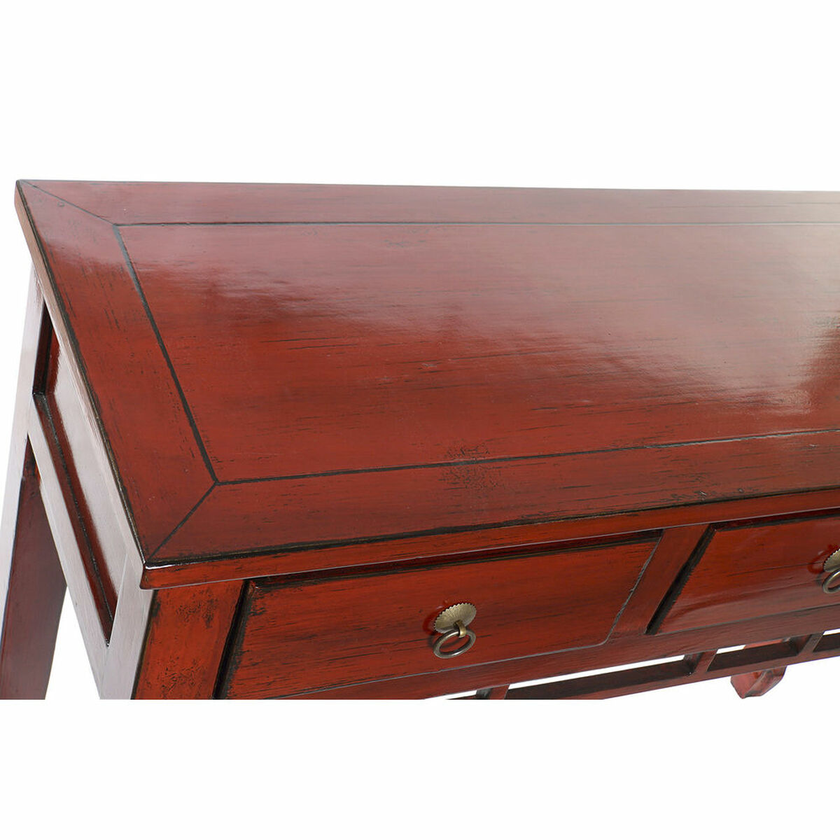 Console DKD Home Decor Red Metal Elm wood (113 x 38 x 83 cm)