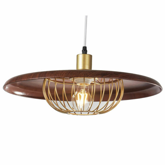 Ceiling Light DKD Home Decor Brown Metal Golden (45 x 45 x 18 cm)