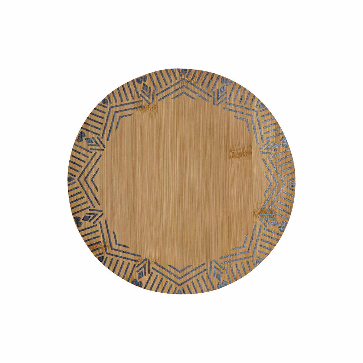 Table Mat DKD Home Decor Natural Black Bamboo (20 x 20 x 1 cm)