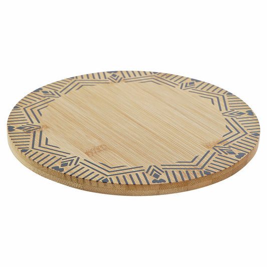 Table Mat DKD Home Decor Natural Black Bamboo (20 x 20 x 1 cm)