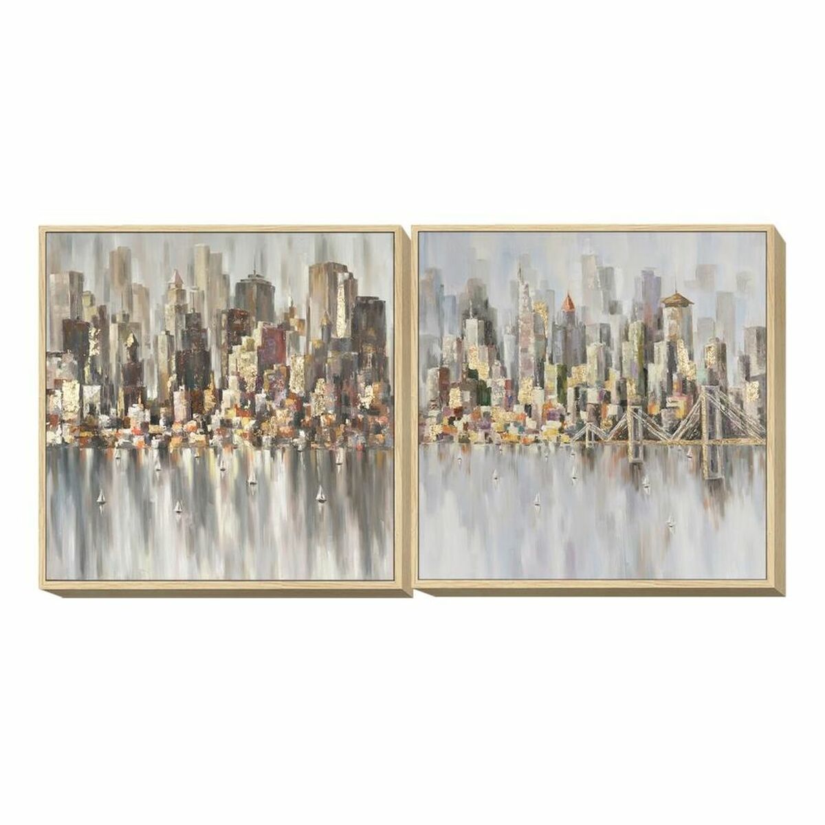 Painting DKD Home Decor City (100 x 4 x 100 cm) (2 Units)