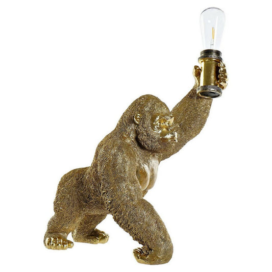 Desk lamp DKD Home Decor Resin 220 V Golden 50 W Gorilla (39 x 31.5 x 48 cm)