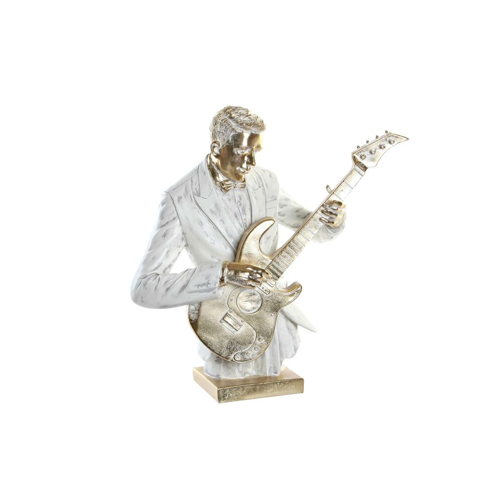 Decorative Figure DKD Home Decor Golden White Resin (45 x 29 x 50 cm)