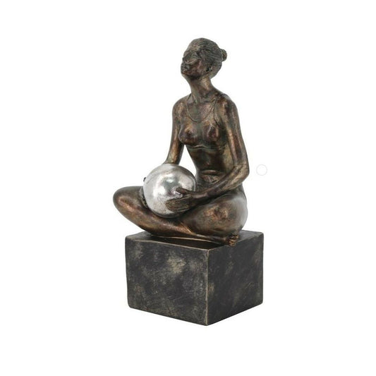 Decorative Figure DKD Home Decor Copper Resin (14 x 11.5 x 25.5 cm)