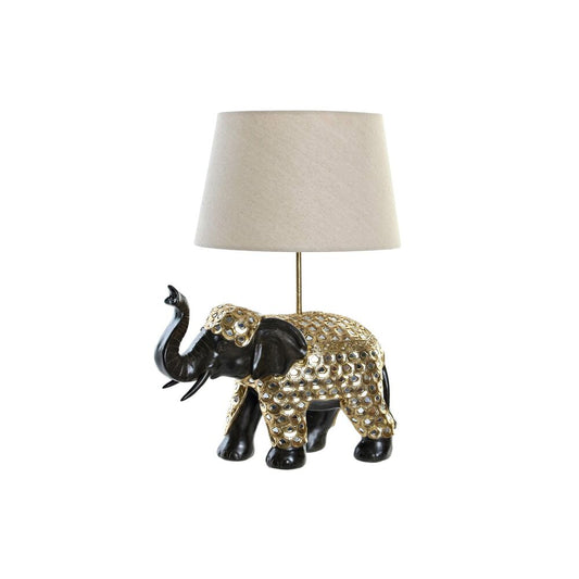 Decorative Figure DKD Home Decor Elephant Beige Golden Polycarbonate Resin (41 x 36 x 53 cm)