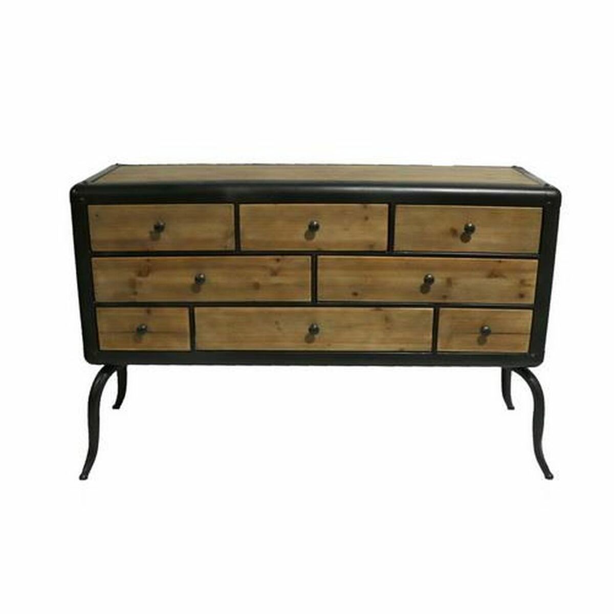 Chest of drawers DKD Home Decor Fir Metal (129 x 42 x 79 cm)