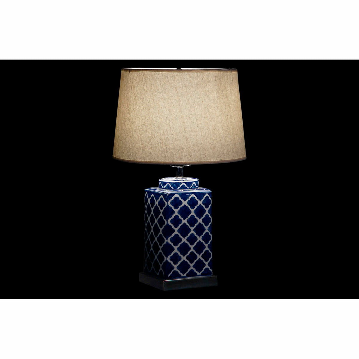 Desk lamp DKD Home Decor Mosaic Porcelain Blue Polyester White (35 x 35 x 57 cm)