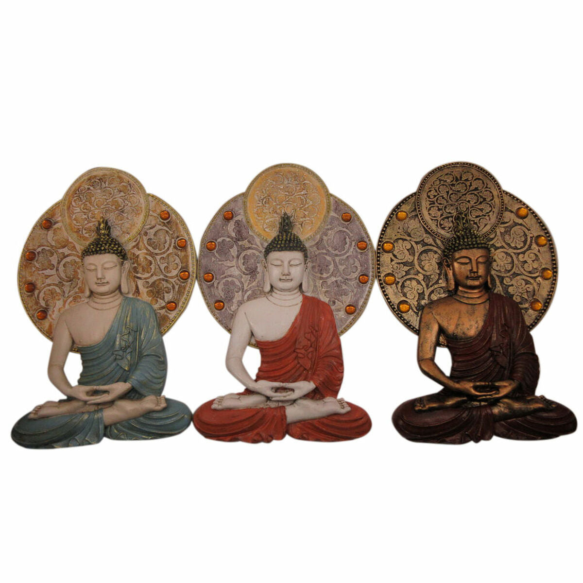 Wall Decoration DKD Home Decor Buddha Resin (20 x 4 x 30.3 cm) (3 pcs)