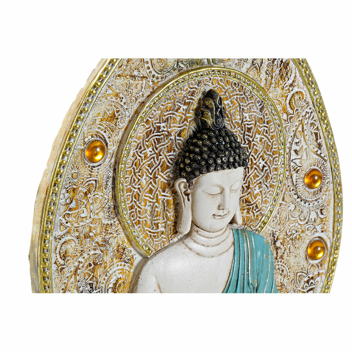 Wall Decoration DKD Home Decor Buddha Resin (19.3 x 3.7 x 27.3 cm) (3 pcs)