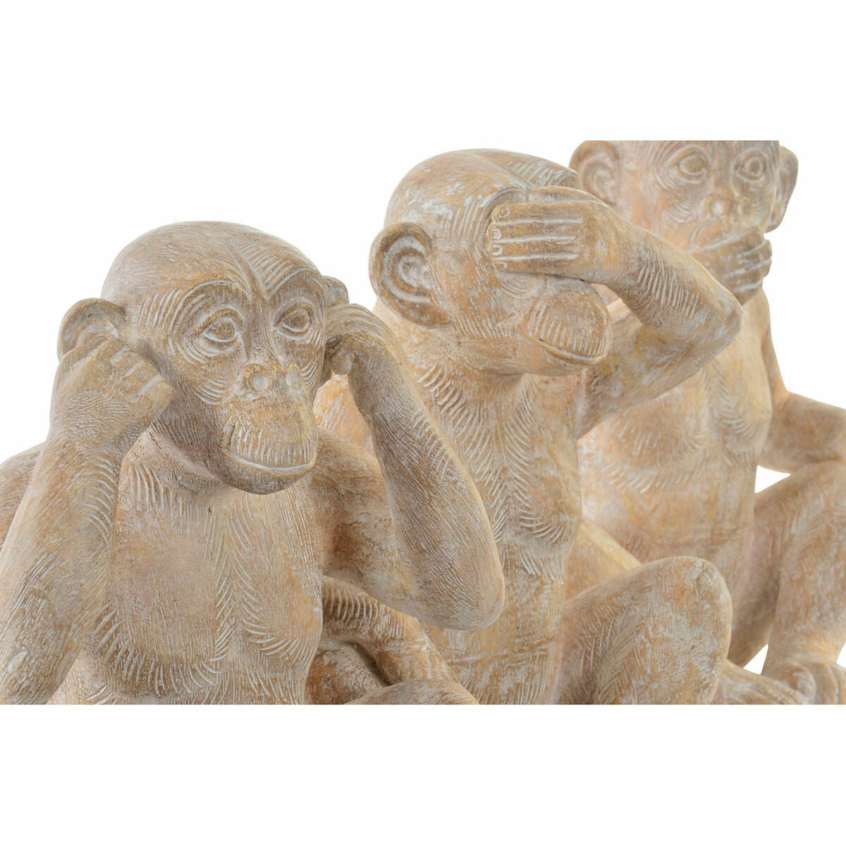 Decorative Figure DKD Home Decor Monkey Resin (3 pcs) (19 x 17 x 25 cm)