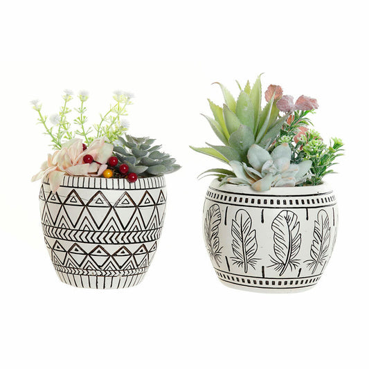 Decorative Plant DKD Home Decor Resin Polyethylene (12 x 12 x 18 cm) (2 pcs)