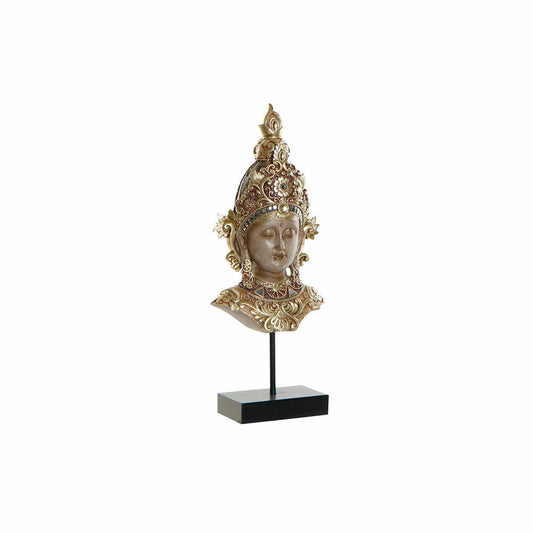 Decorative Figure DKD Home Decor Golden Metal Brown Buddha Resin (15 x 7 x 38 cm)