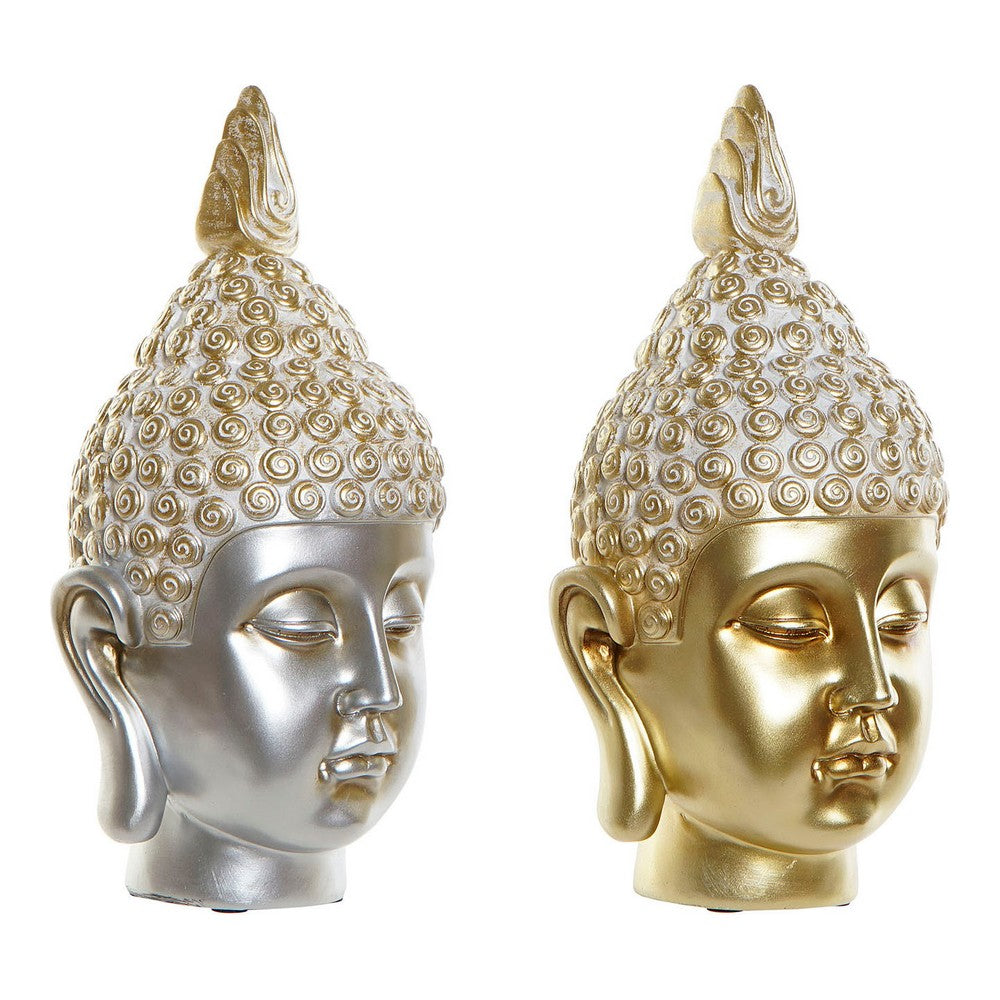 Decorative Figure DKD Home Decor Buddha Resin (2 pcs) (18 x 18 x 34 cm)