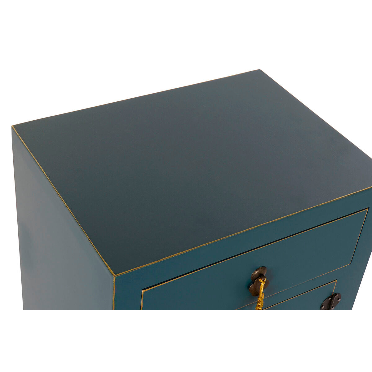 Nightstand DKD Home Decor Fir Blue MDF Wood (45 x 34 x 66 cm)