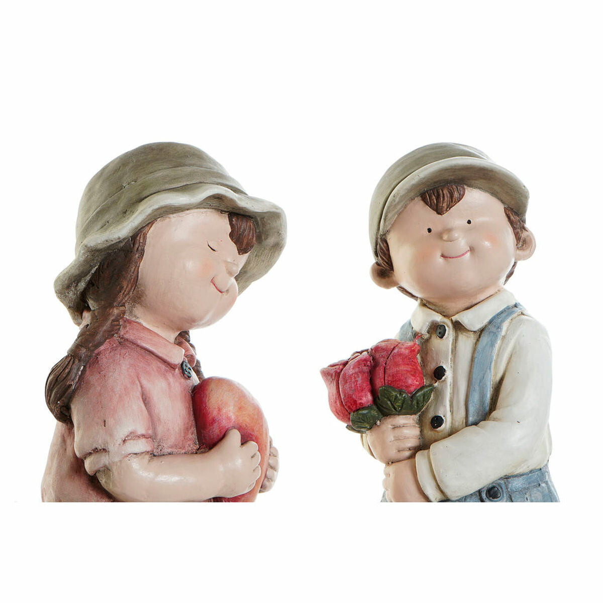 Decorative Figure DKD Home Decor Fibreglass Blue Pink Children (19 x 16 x 45 cm) (2 pcs)