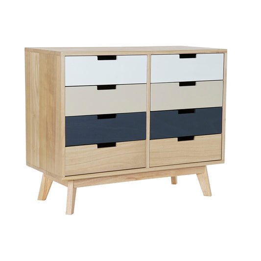 Chest of drawers DKD Home Decor Beige MDF White Dark grey Paolownia wood (79 x 35 x 65 cm)