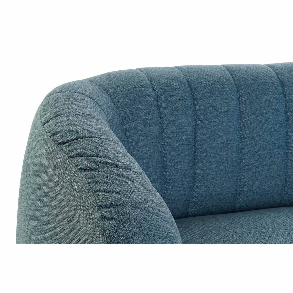 Sofa DKD Home Decor Foam Blue Golden Metal Wood Polyester (129 x 75 x 73 cm)