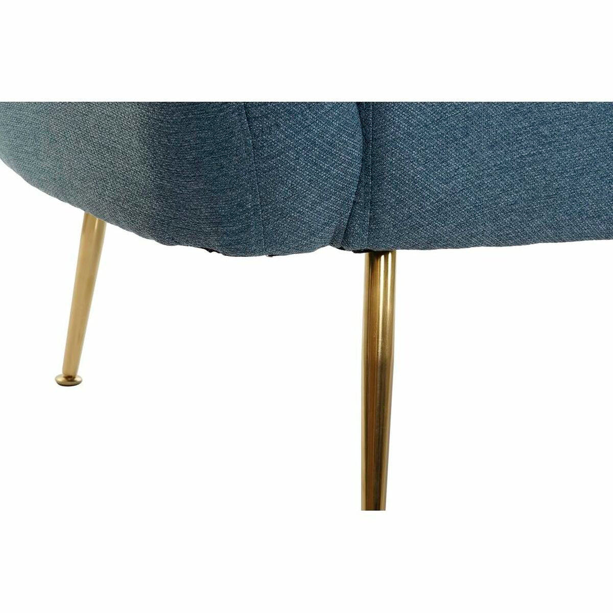 Sofa DKD Home Decor Foam Blue Golden Metal Wood Polyester (129 x 75 x 73 cm)