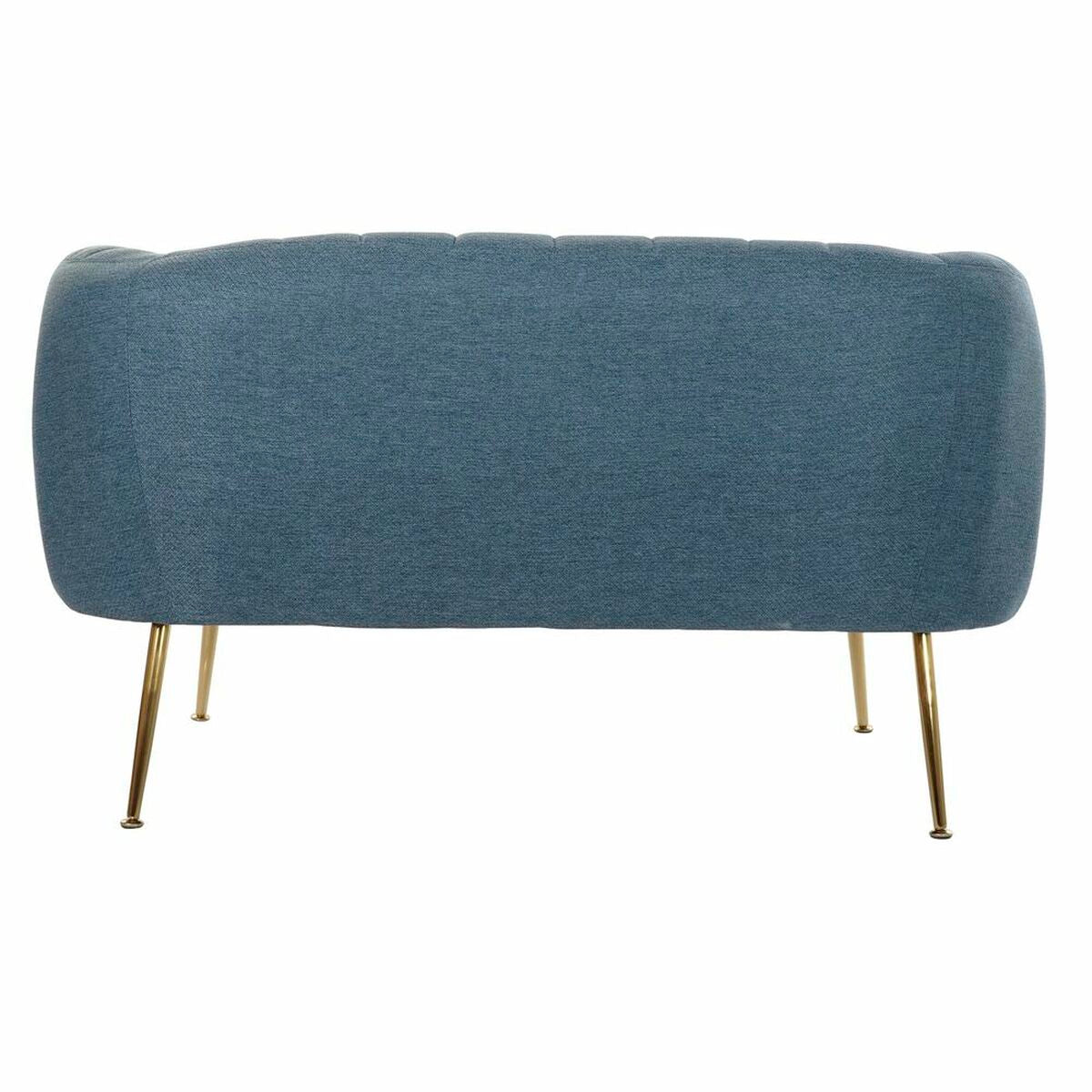 Sofa DKD Home Decor Foam Blue Golden Metal Wood Polyester (129 x 75 x 73 cm)