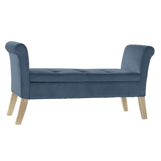 Bench DKD Home Decor Blue Wood (130 x 44 x 69 cm)