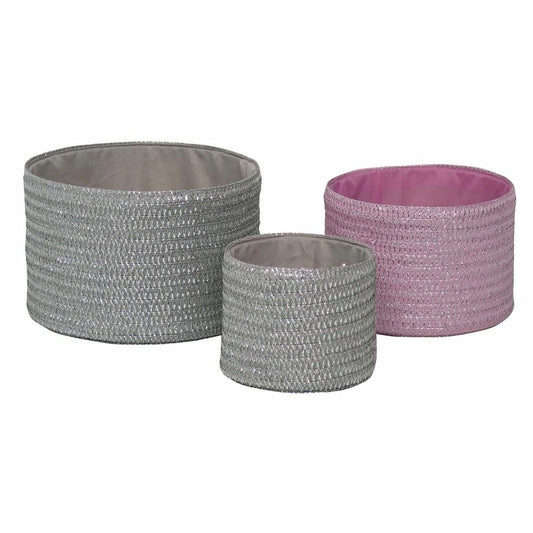 Basket set DKD Home Decor polypropylene (3 pcs) (27 x 27 x 17 cm)