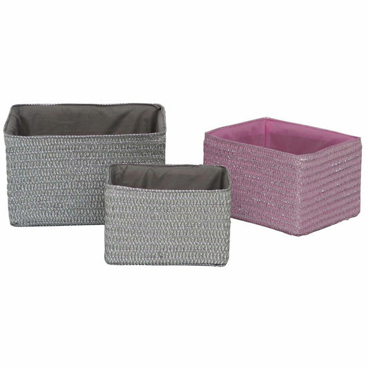 Basket set DKD Home Decor polypropylene (29 x 23 x 19 cm) (3 pcs)