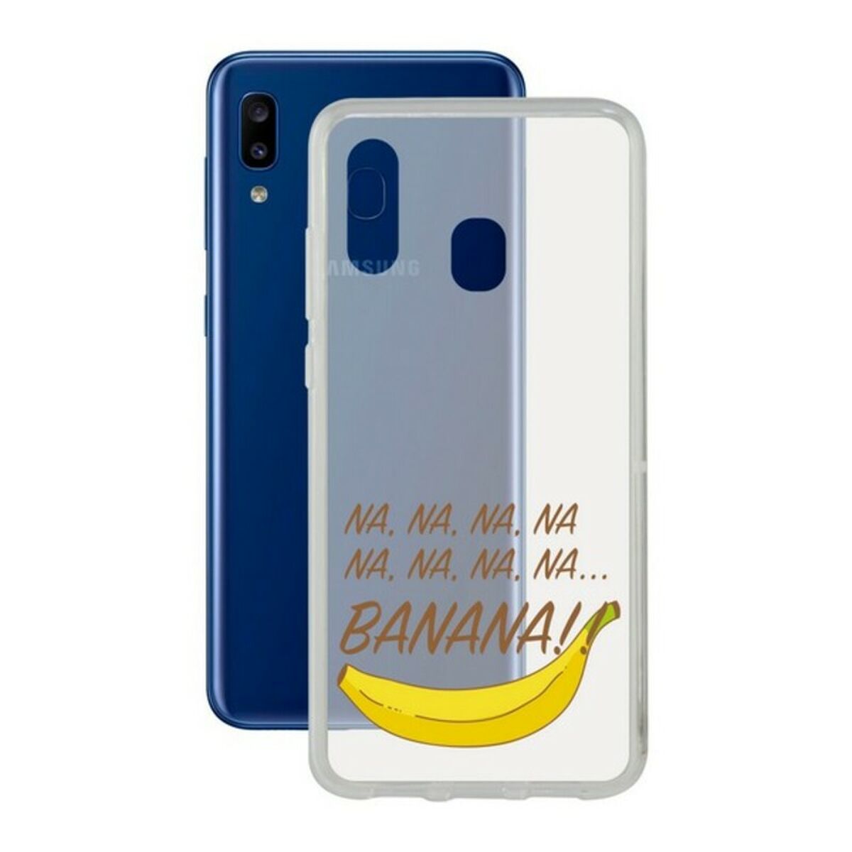 Mobile cover Samsung Galaxy A20 KSIX Flex Banana TPU