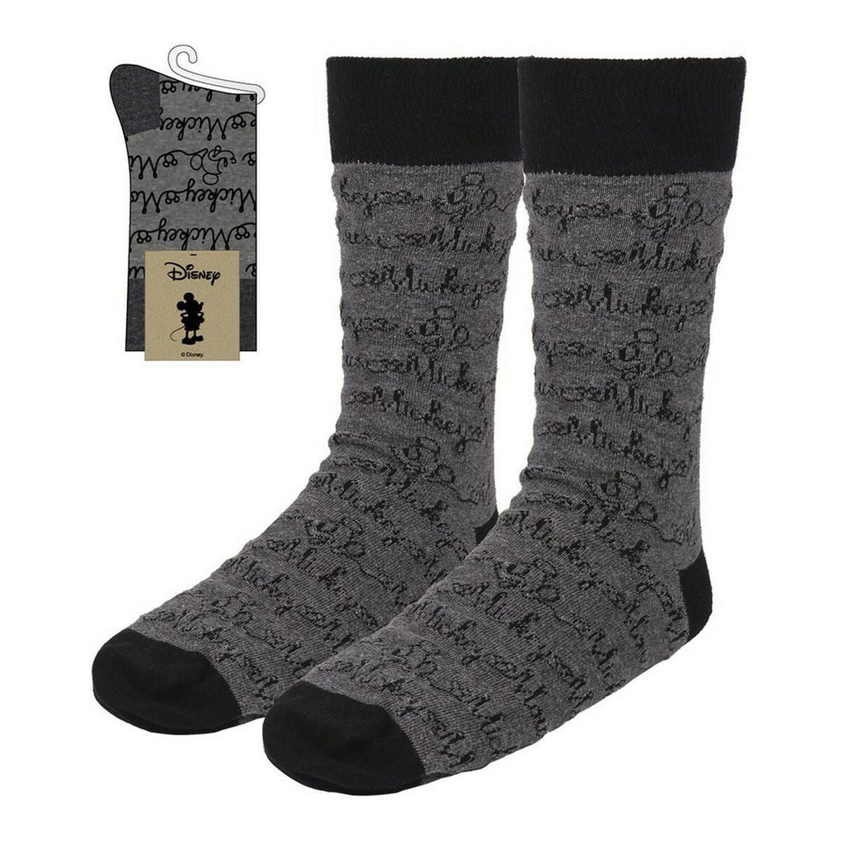 Socks Mickey Mouse Adult Grey