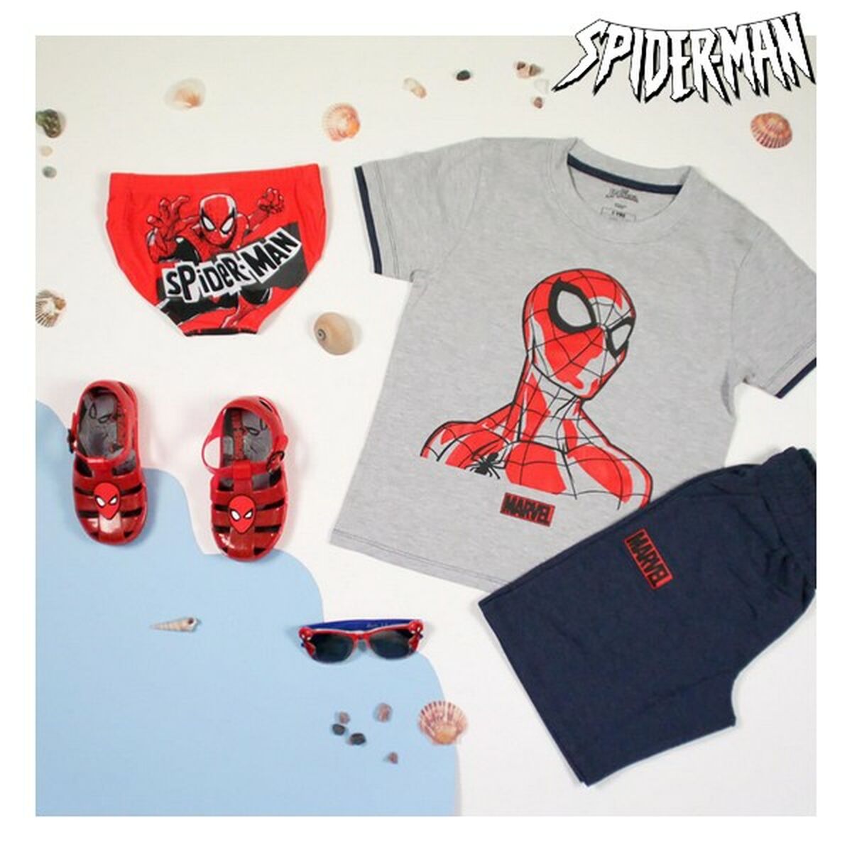 Children’s Bathing Costume Spiderman Red