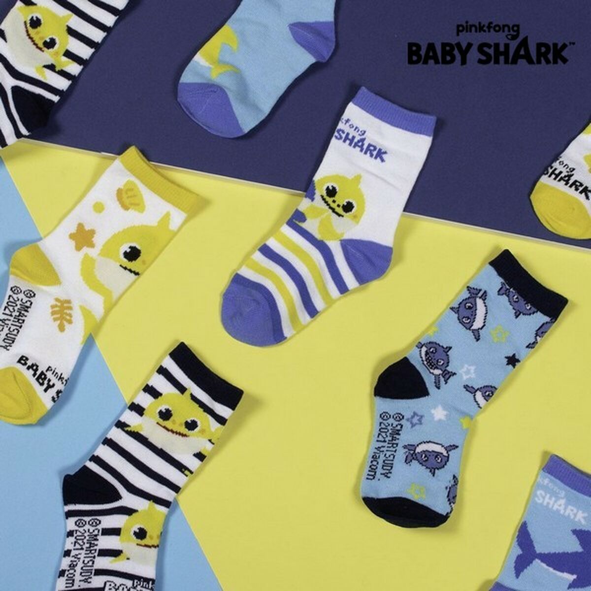 Socks Baby Shark (5 pairs) Multicolour