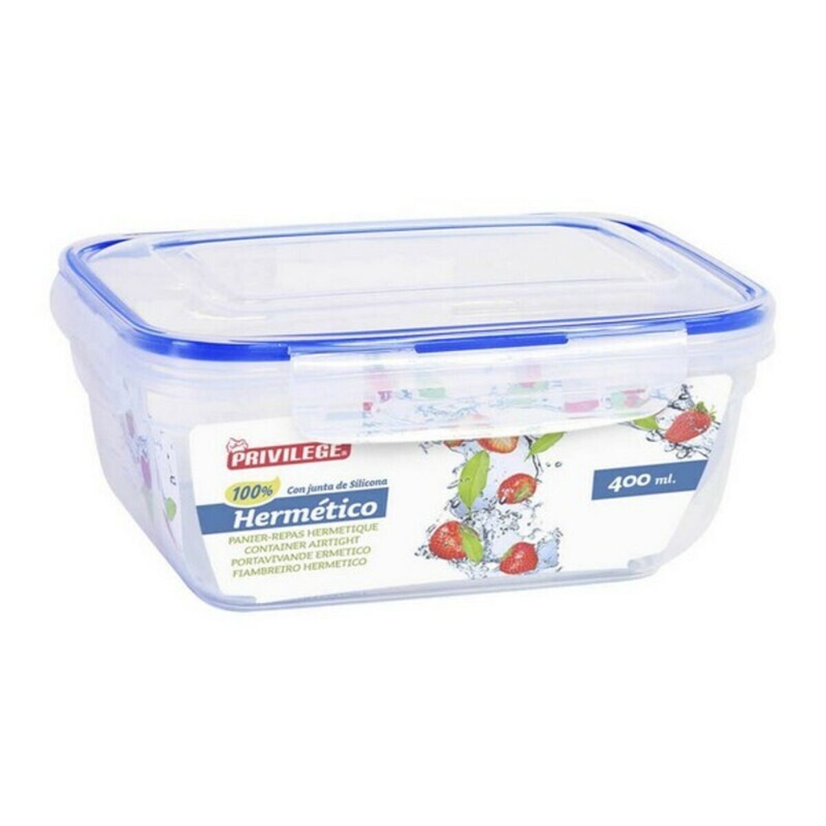 Hermetic Lunch Box Privilege Rectangular Transparent